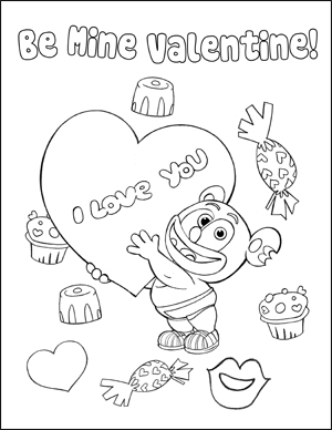 Gummibär Valentine's Day Coloring Page And Contest - Gummibär
